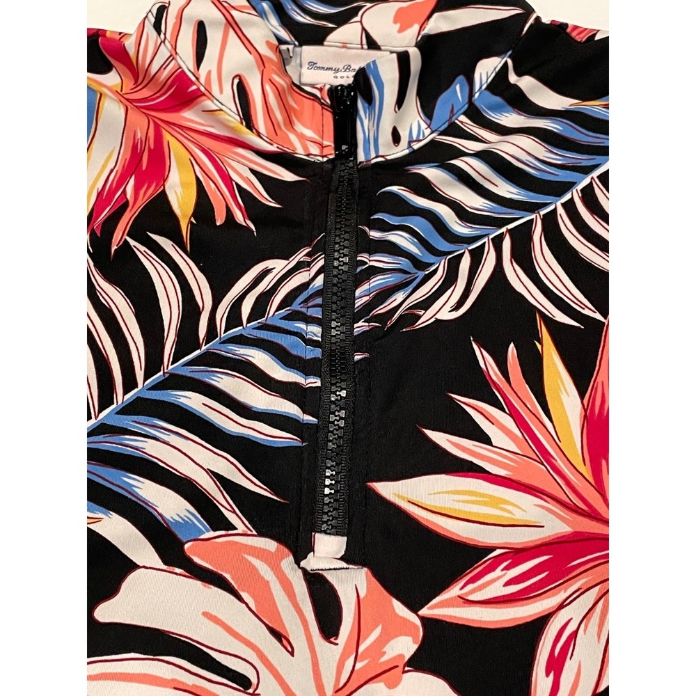 Tommy‎ Bahama Womens Golf Dress Tropical Floral Sleeveless Mock Neck Zip Medium - Picture 3 of 8